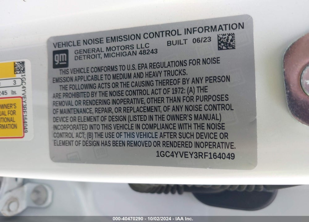 2024 CHEVROLET SILVERADO 3500HD 4WD  LONG BED HIGH COUNTRY VIN: 1GC4YVEY3RF164049