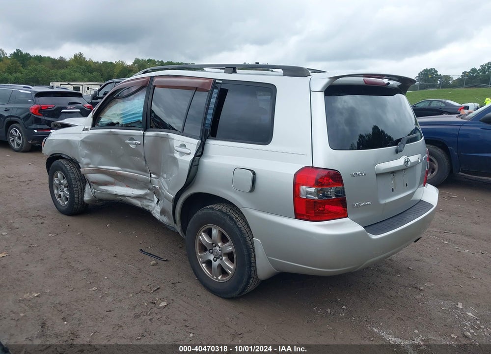 2007 TOYOTA HIGHLANDER V6 VIN: JTEEP21A670216638