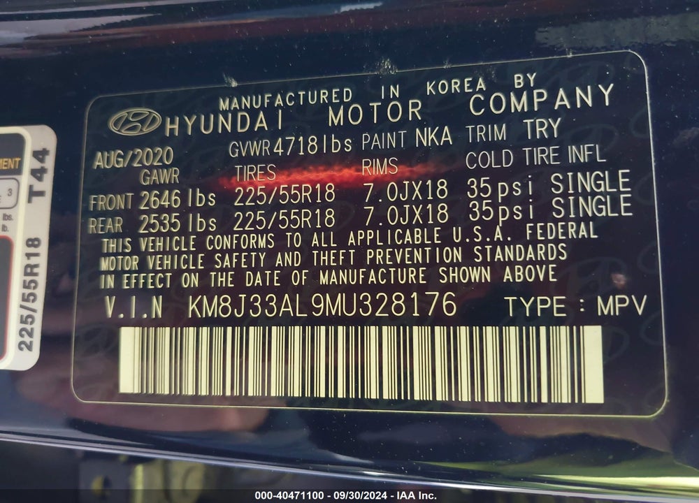 2021 HYUNDAI TUCSON LIMITED VIN: KM8J33AL9MU328176
