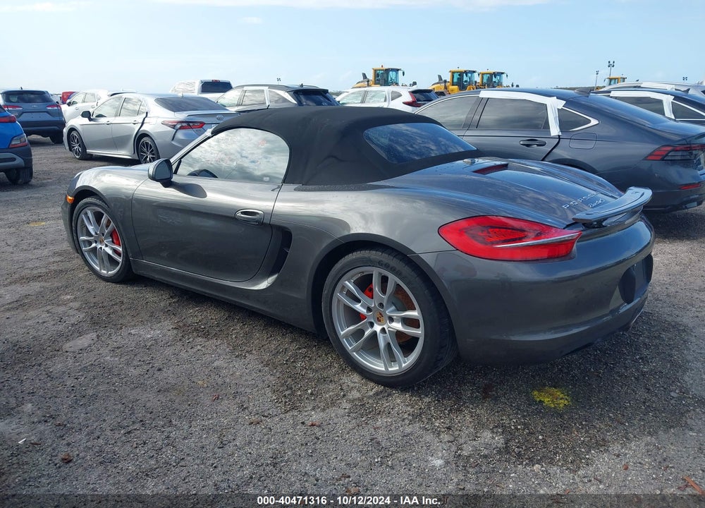 2013 PORSCHE BOXSTER S VIN: WP0CB2A85DS133838