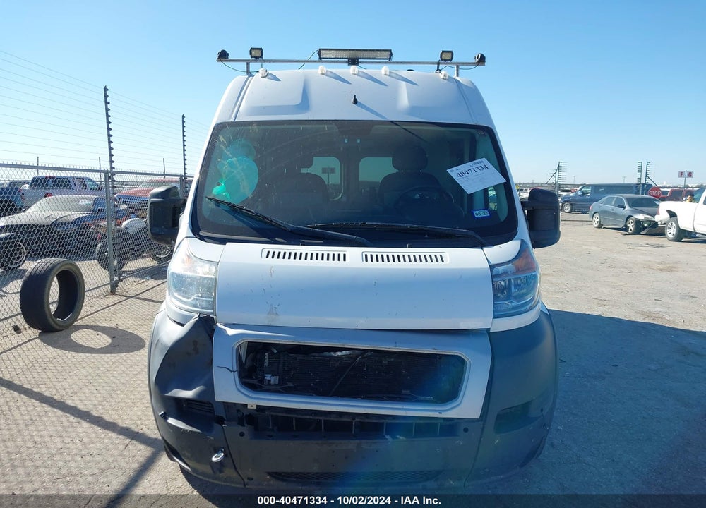 2019 RAM PROMASTER 2500 HIGH ROOF 159 WB VIN: 3C6TRVDG3KE535509