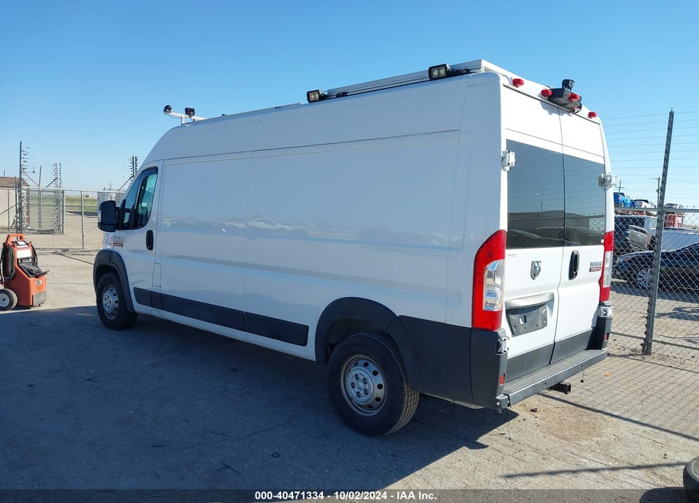 2019 RAM PROMASTER 2500 HIGH ROOF 159 WB VIN: 3C6TRVDG3KE535509