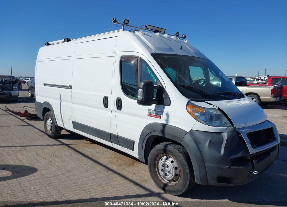 2019 RAM PROMASTER 2500 HIGH ROOF 159 WB VIN: 3C6TRVDG3KE535509