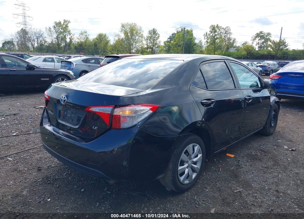 2015 TOYOTA COROLLA LE VIN: 2T1BURHE1FC475480