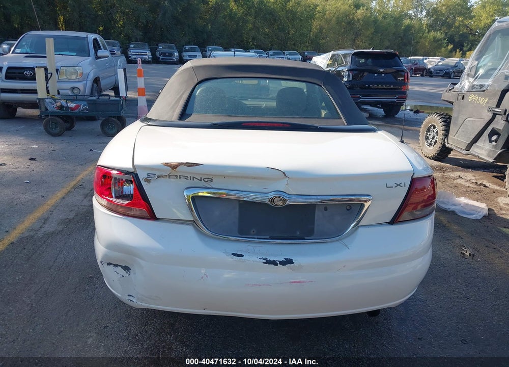 2004 CHRYSLER SEBRING LXI VIN: 1C3EL55R84N156236