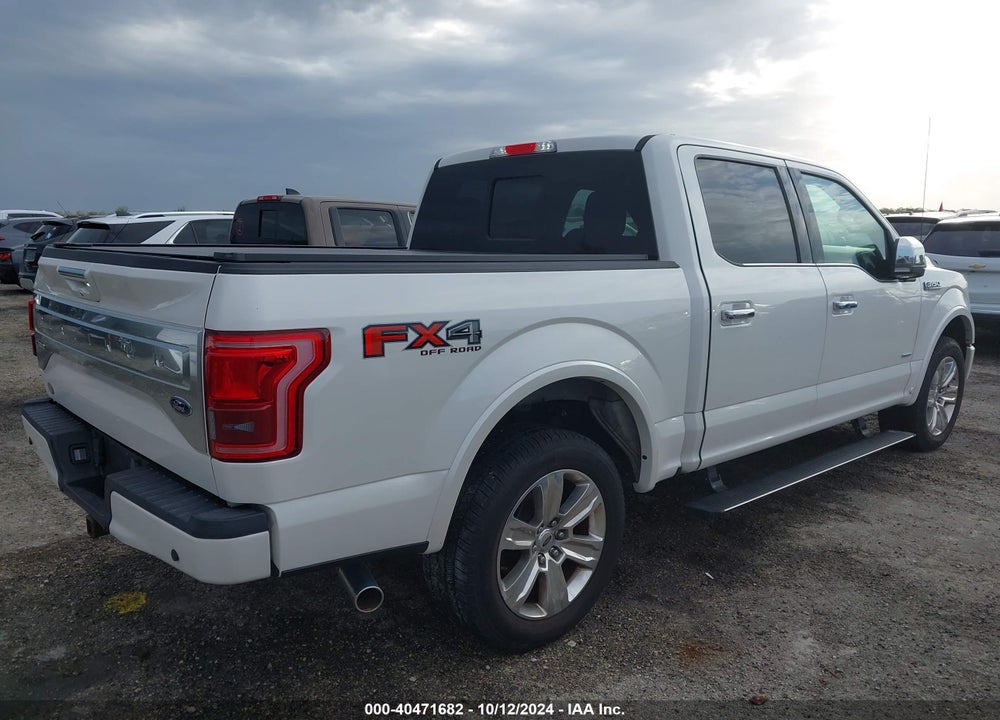 2017 FORD F-150 PLATINUM VIN: 1FTEW1EG2HFA20677