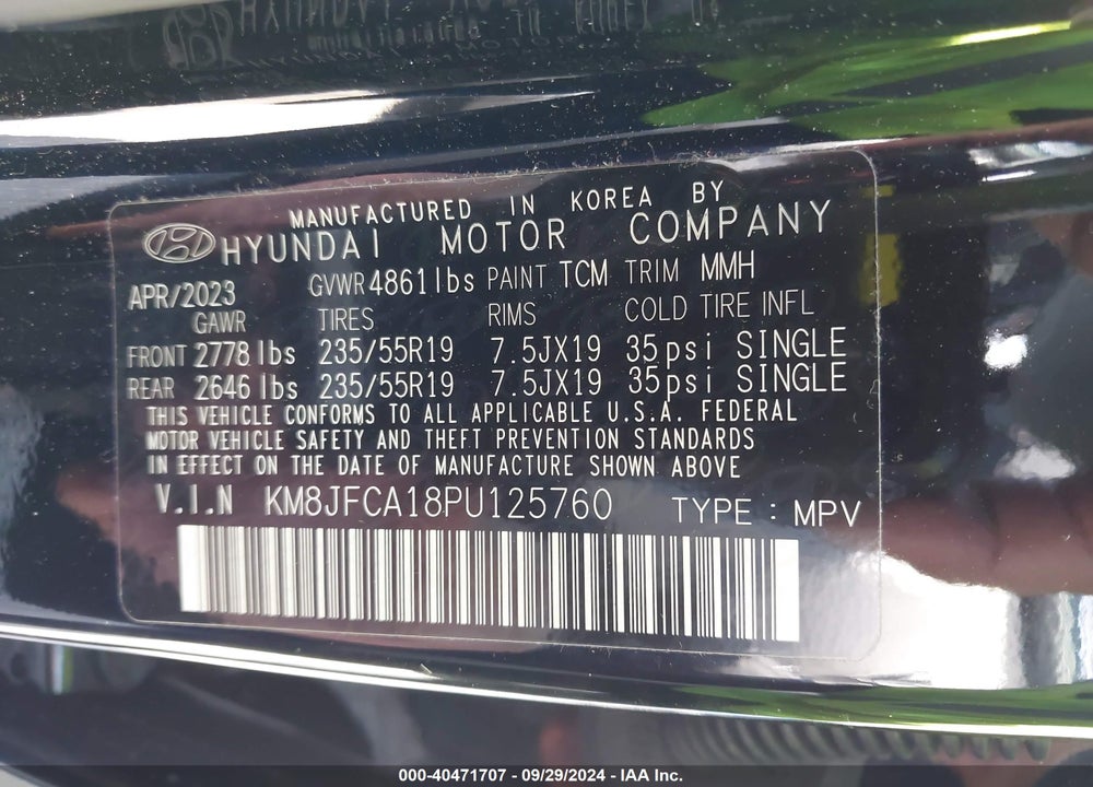2023 HYUNDAI TUCSON HYBRID SEL CONVENIENCE VIN: KM8JFCA18PU125760