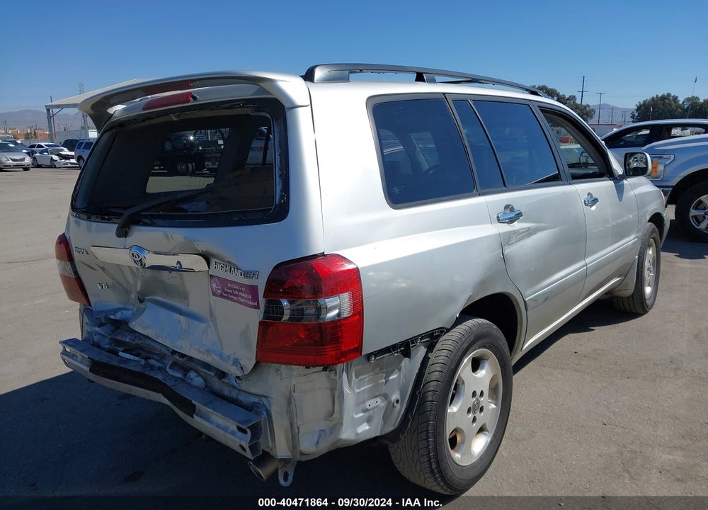 2006 TOYOTA HIGHLANDER SPORT V6 VIN: JTEGP21A460118201