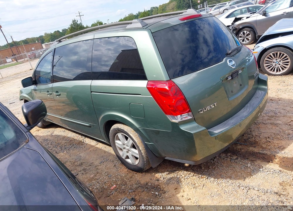 2004 NISSAN QUEST VIN: 5N1BV28U44N363273