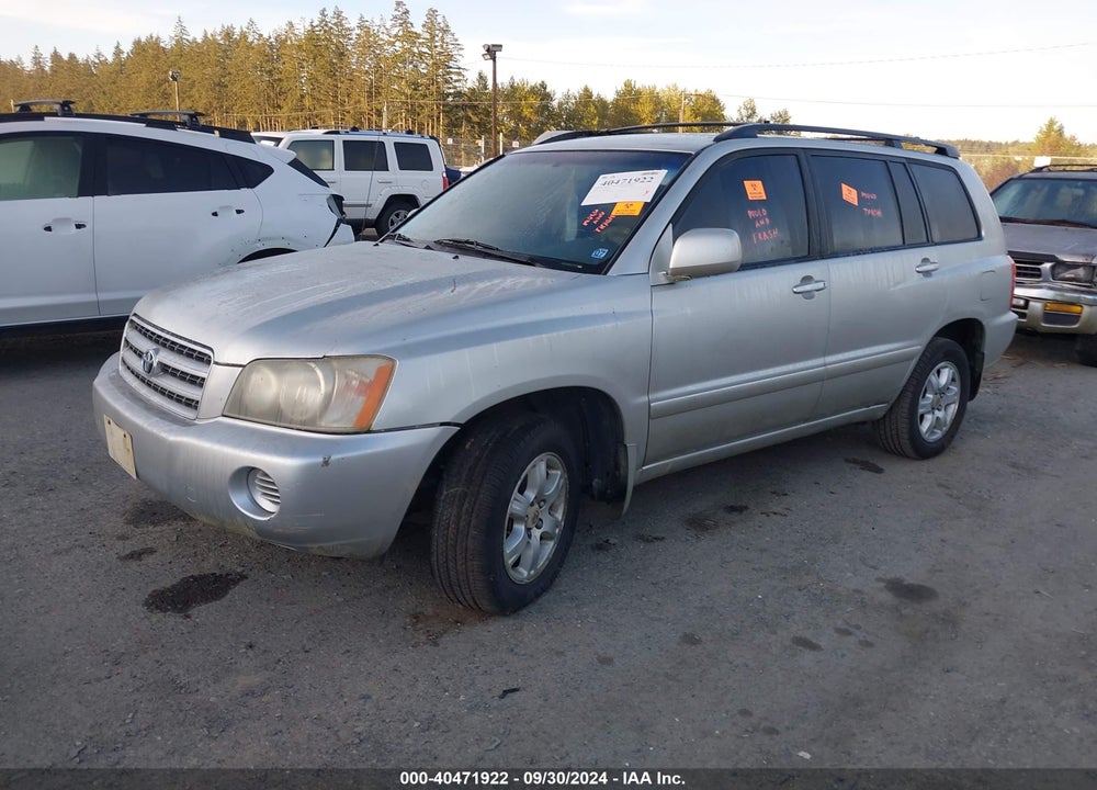 2003 TOYOTA HIGHLANDER V6 VIN: JTEGF21AX30101854