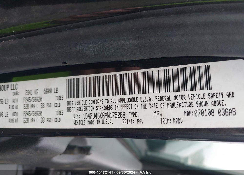 2010 DODGE NITRO HEAT VIN: 1D4PU4GK6AW175288