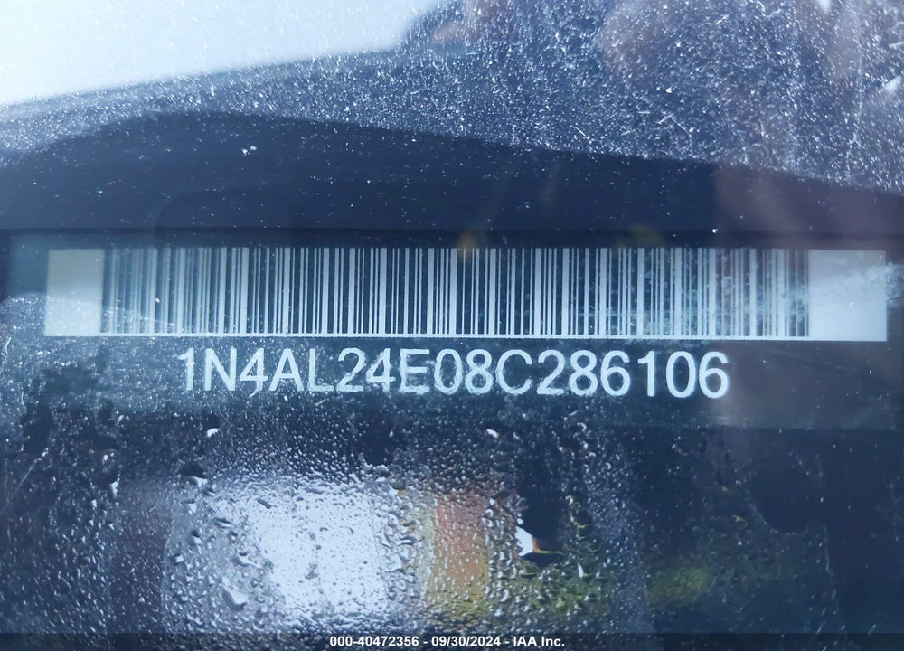 2008 NISSAN ALTIMA 2.5 S VIN: 1N4AL24E08C286106