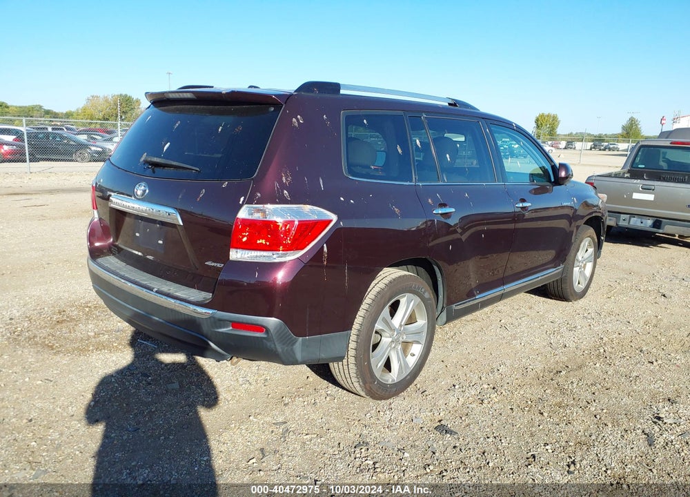2013 TOYOTA HIGHLANDER LIMITED V6 VIN: 5TDDK3EH7DS256165