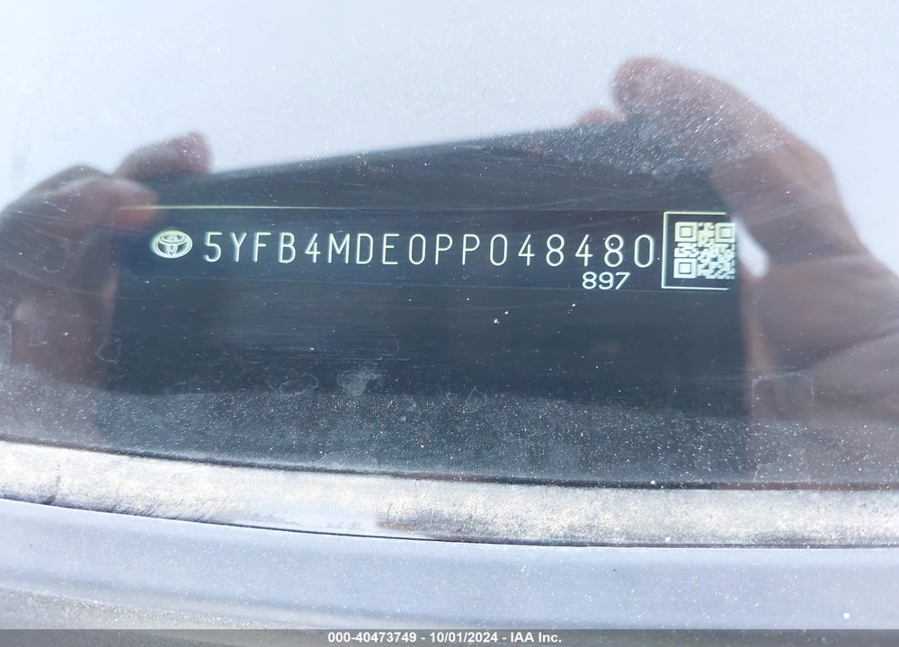 2023 TOYOTA COROLLA LE VIN: 5YFB4MDE0PP048480