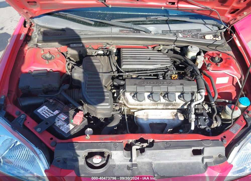 2001 HONDA CIVIC LX VIN: 1HGEM215X1L041768