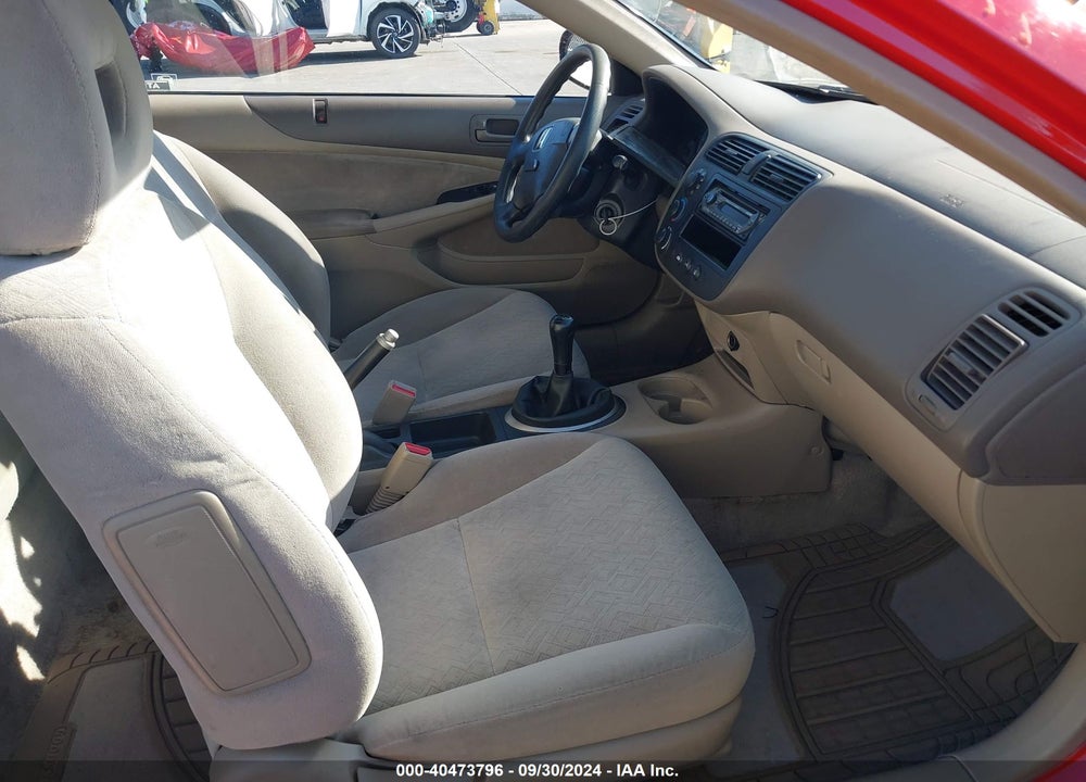 2001 HONDA CIVIC LX VIN: 1HGEM215X1L041768