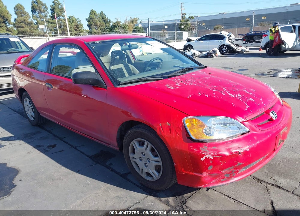 2001 HONDA CIVIC LX VIN: 1HGEM215X1L041768