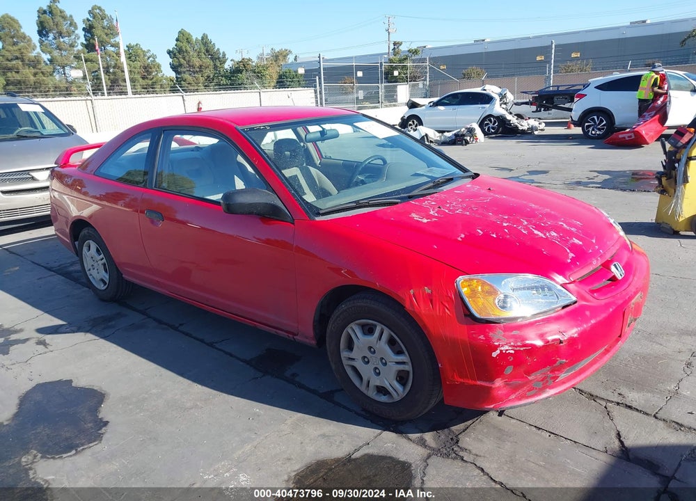2001 HONDA CIVIC LX VIN: 1HGEM215X1L041768
