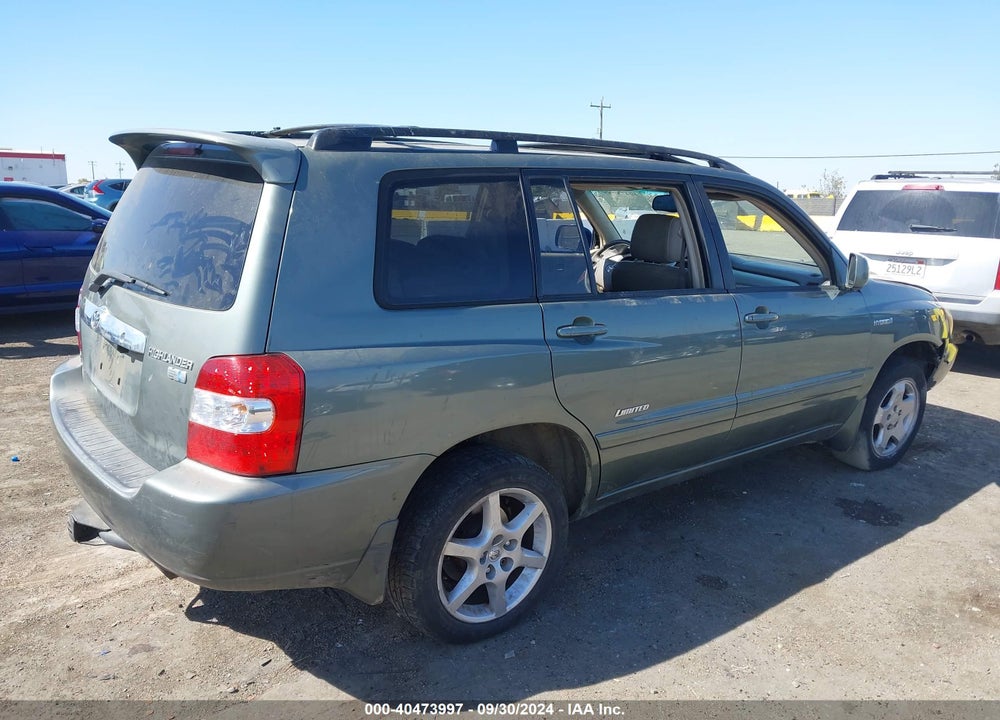 2007 TOYOTA HIGHLANDER HYBRID LIMITED V6 VIN: JTEEW21A570048333