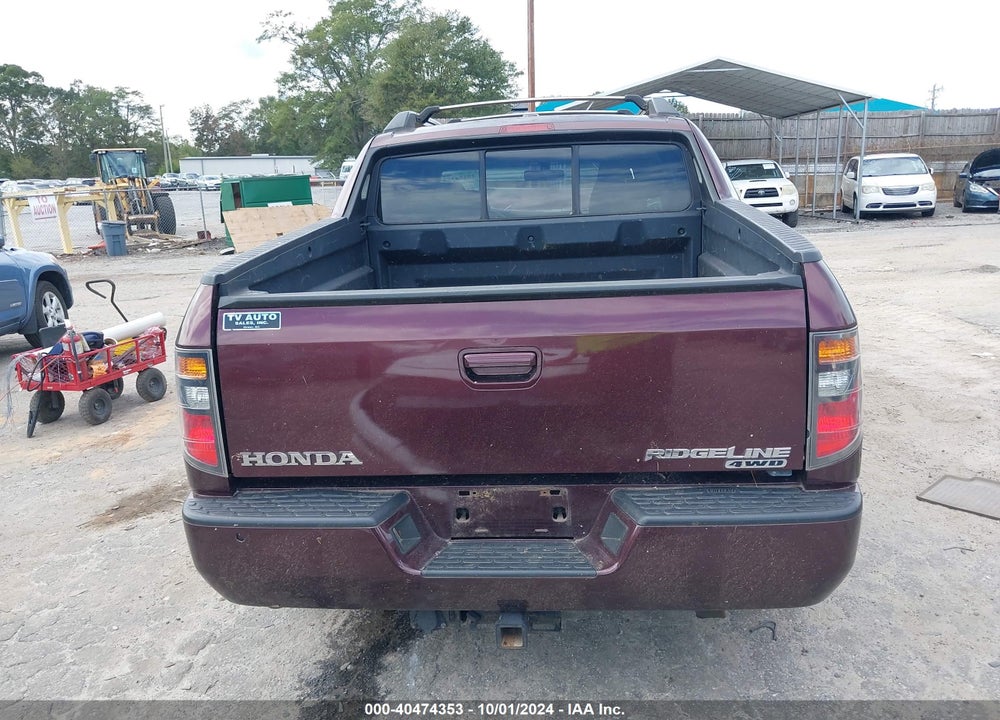 2008 HONDA RIDGELINE RTL VIN: 2HJYK16528H519642