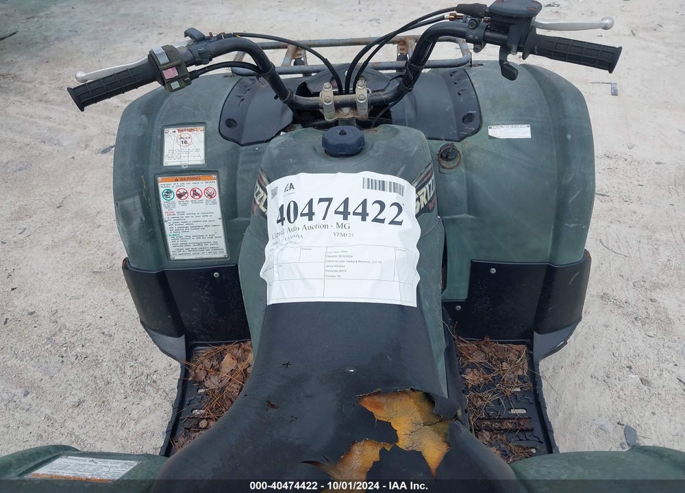 2008 YAMAHA YFM125 A VIN: JY4AE03Y88C002613