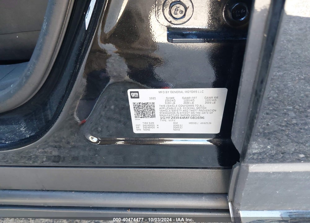 2021 CADILLAC XT4 FWD SPORT VIN: 1GYFZER44MF081696