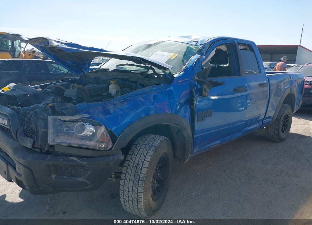 2022 RAM 1500 CLASSIC WARLOCK 4X4 6'4 BOX VIN: 1C6RR7GG2NS150185
