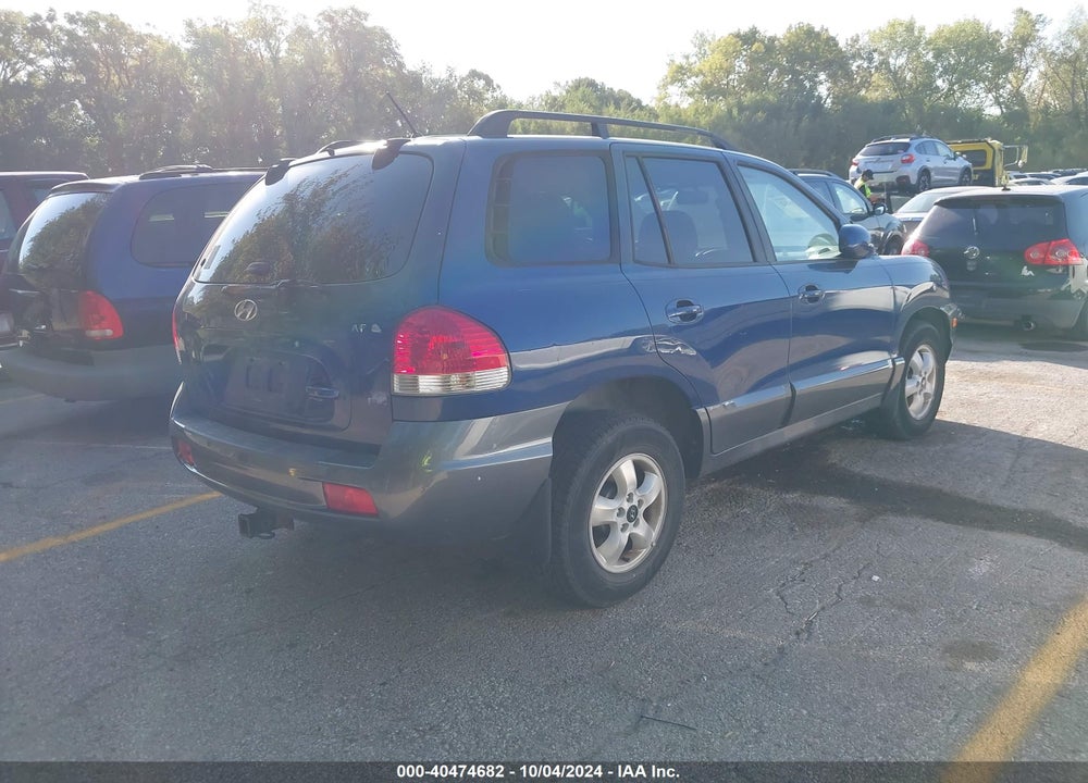2006 HYUNDAI SANTA FE GLS VIN: KM8SC13D66U089624
