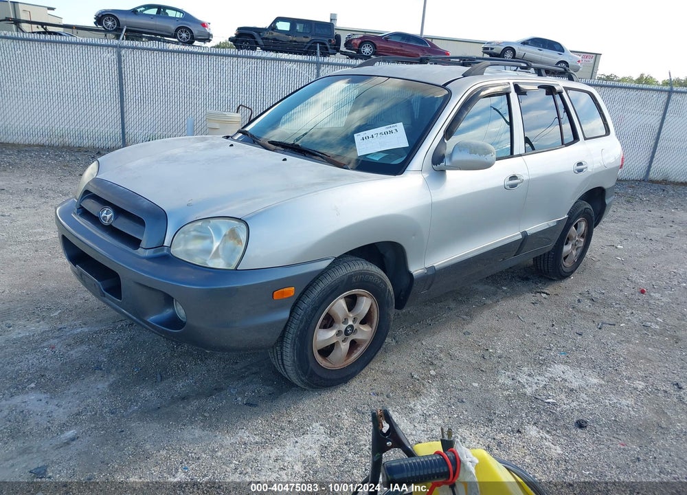 2005 HYUNDAI SANTA FE GLS VIN: KM8SC13D45U938650