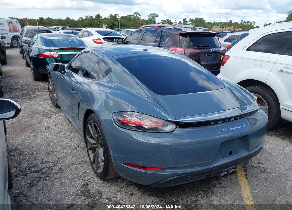 2017 PORSCHE 718 CAYMAN S VIN: WP0AB2A83HS285114