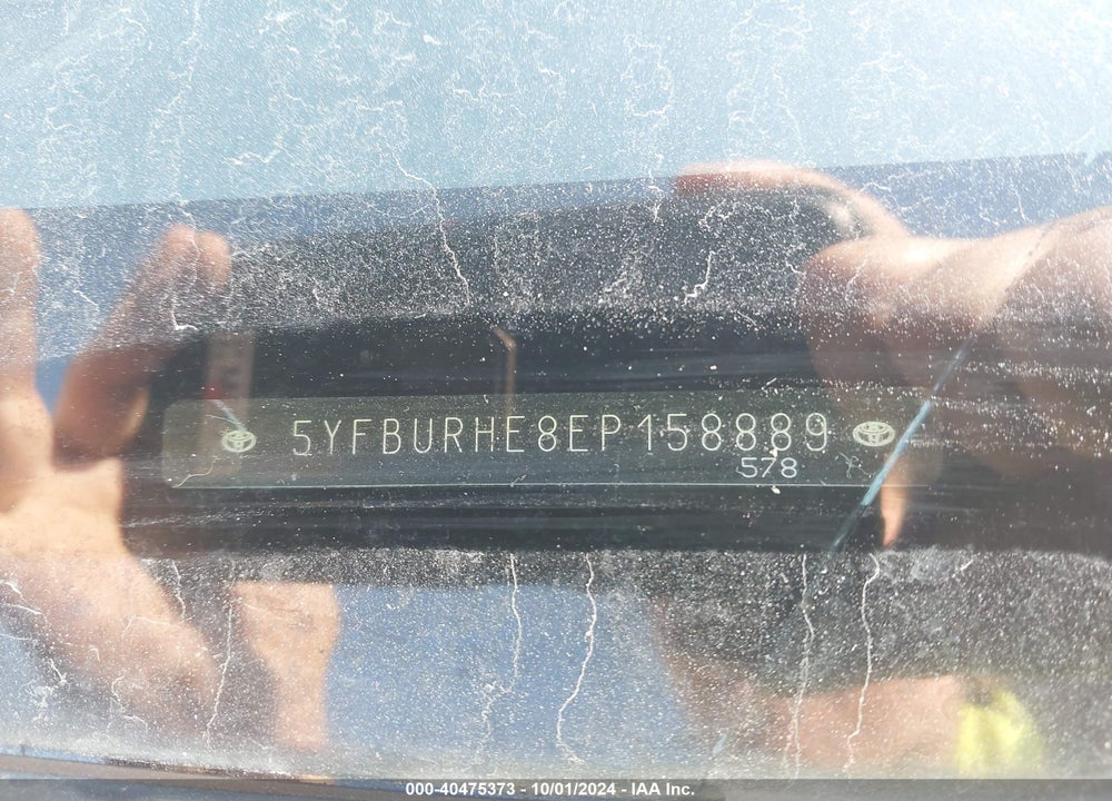 2014 TOYOTA COROLLA L VIN: 5YFBURHE8EP158889