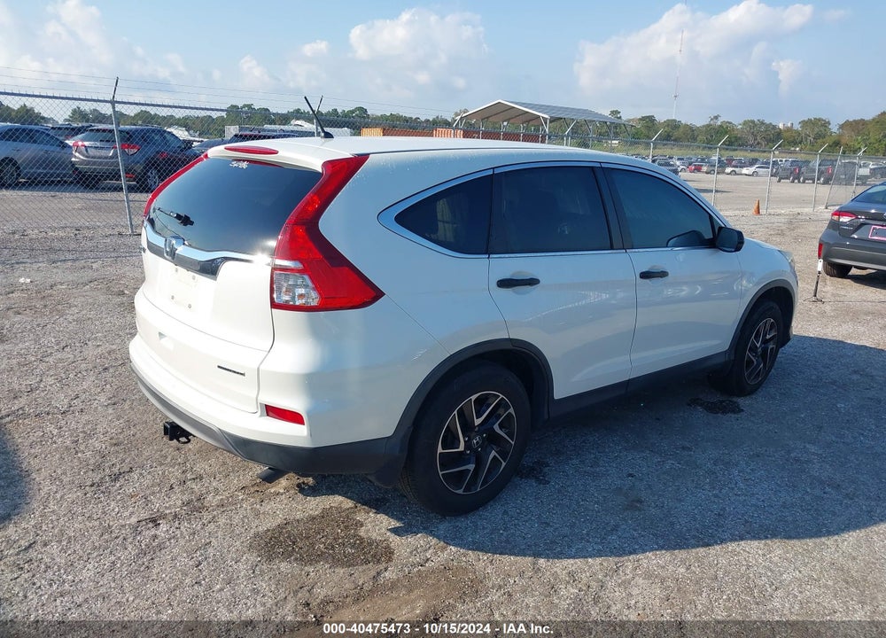 2016 HONDA CR-V SE VIN: 5J6RM3H41GL011581