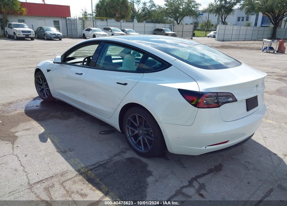 2022 TESLA MODEL 3 REAR-WHEEL DRIVE VIN: 5YJ3E1EA3NF198751