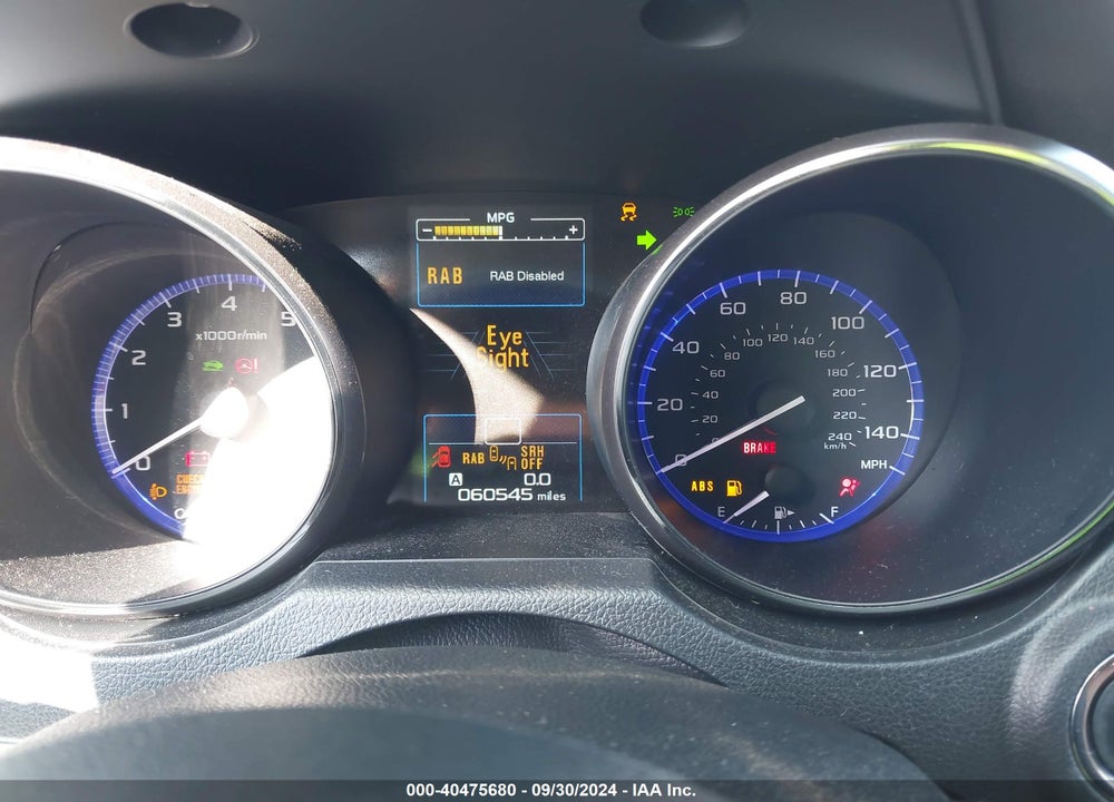 2019 SUBARU OUTBACK 2.5I TOURING VIN: 4S4BSATC9K3344759