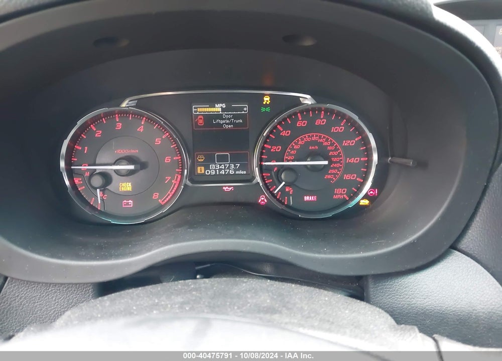 2015 SUBARU WRX VIN: JF1VA1A6XF9834203