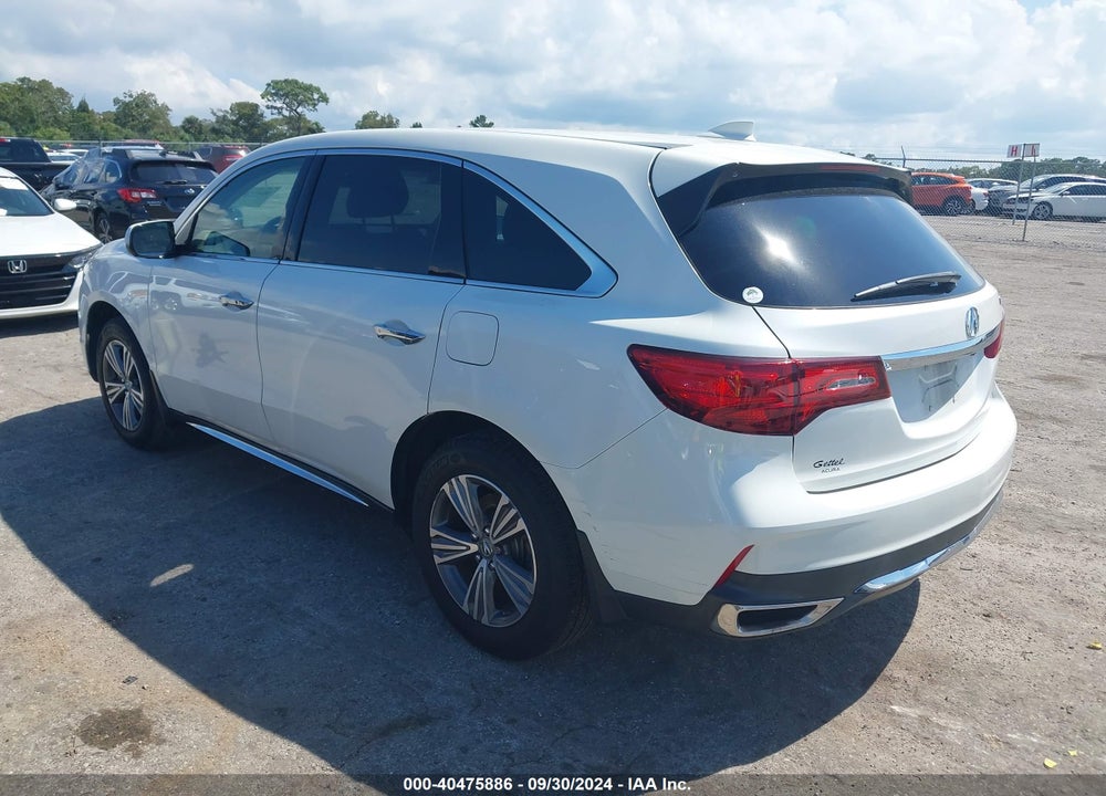 2019 ACURA MDX STANDARD VIN: 5J8YD3H39KL010262