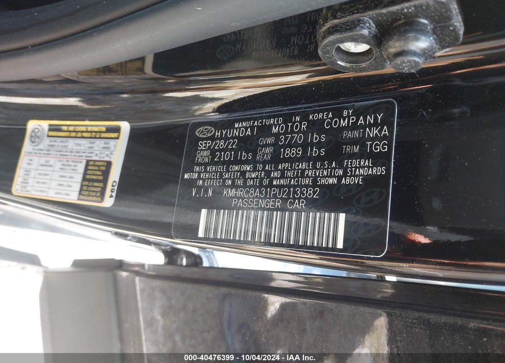 2023 HYUNDAI VENUE SEL VIN: KMHRC8A31PU213382