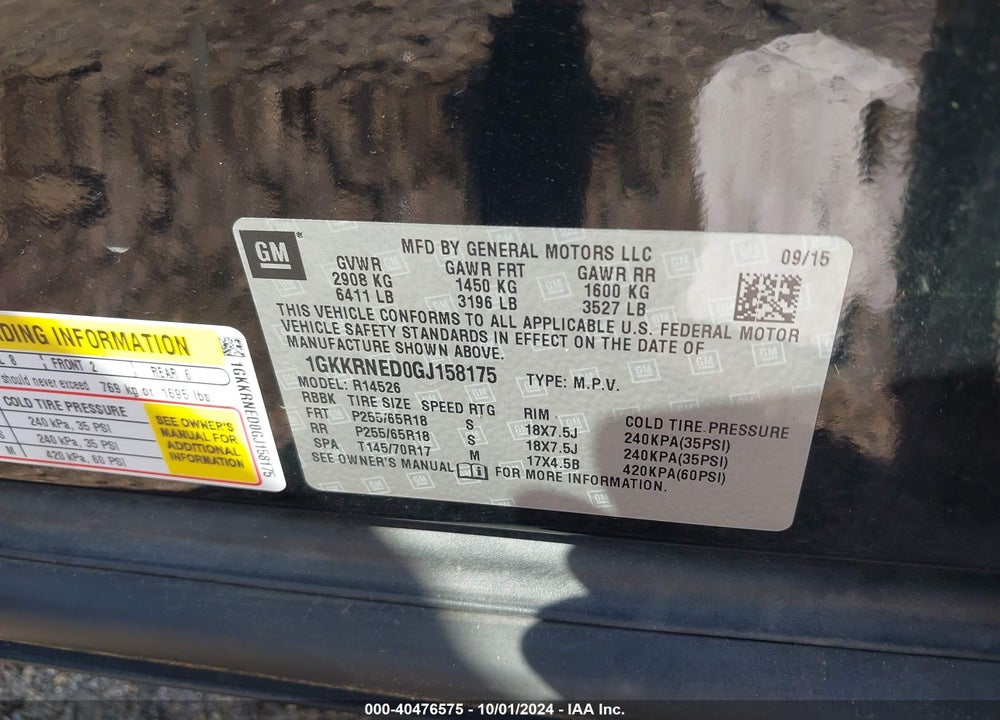 2016 GMC ACADIA SLE-1 VIN: 1GKKRNED0GJ158175