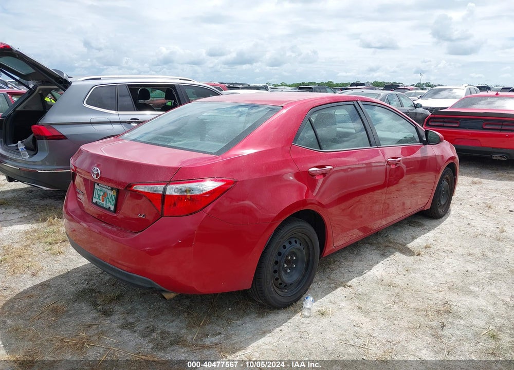 2016 TOYOTA COROLLA LE VIN: 2T1BURHE7GC597942