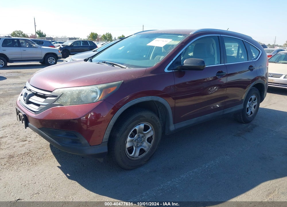 2012 HONDA CR-V LX VIN: 5J6RM4H39CL033478