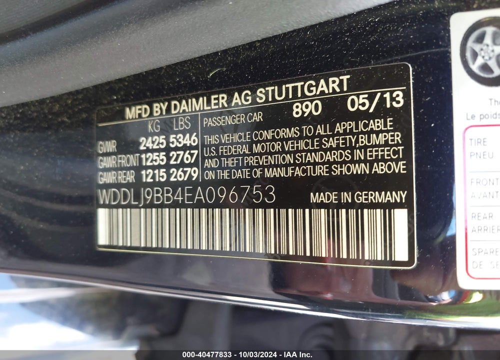 2014 MERCEDES-BENZ CLS 550 4MATIC VIN: WDDLJ9BB4EA096753