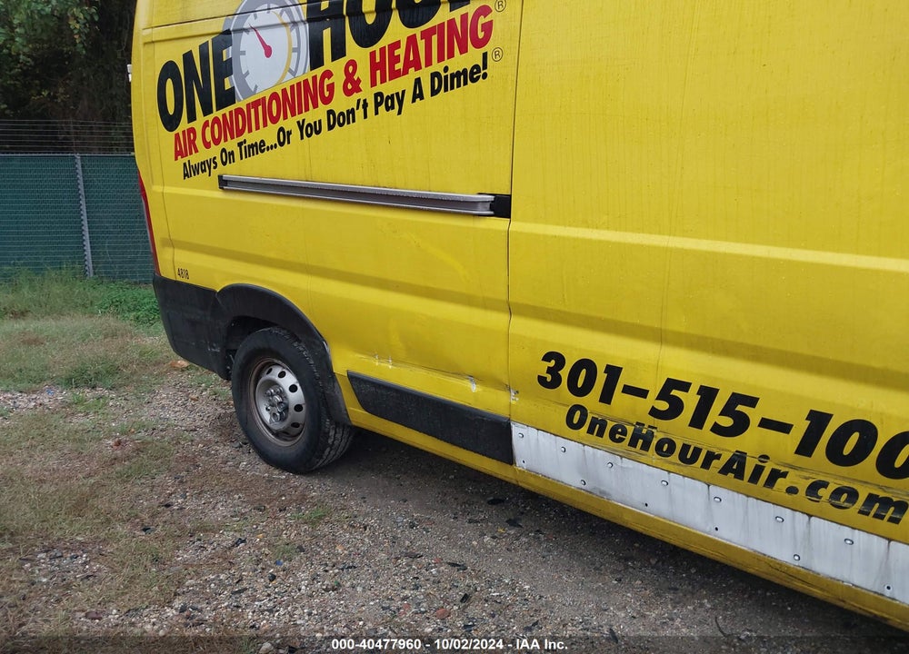 2022 RAM PROMASTER 2500 HIGH ROOF 159 WB VIN: 3C6LRVDG3NE115205