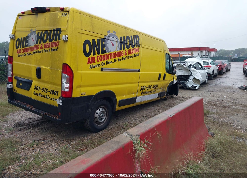 2022 RAM PROMASTER 2500 HIGH ROOF 159 WB VIN: 3C6LRVDG3NE115205