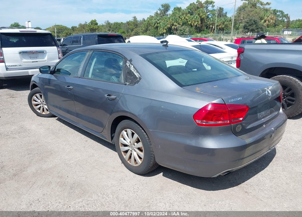 2012 VOLKSWAGEN PASSAT 2.5L S VIN: 1VWAP7A3XCC107753