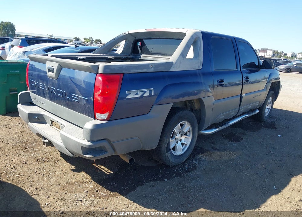 2002 CHEVROLET AVALANCHE 1500 VIN: 3GNEK13T62G121438