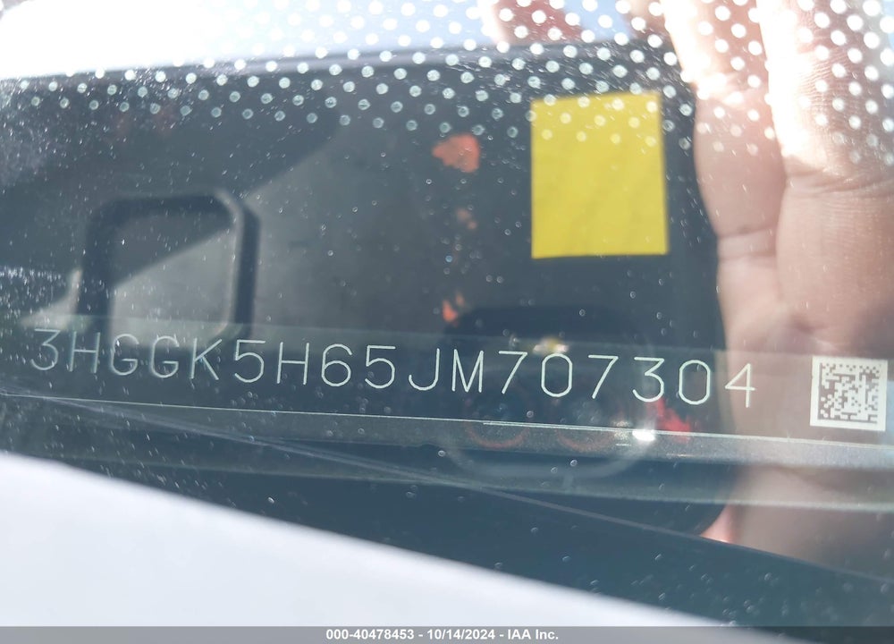 2018 HONDA FIT SPORT VIN: 3HGGK5H65JM707304