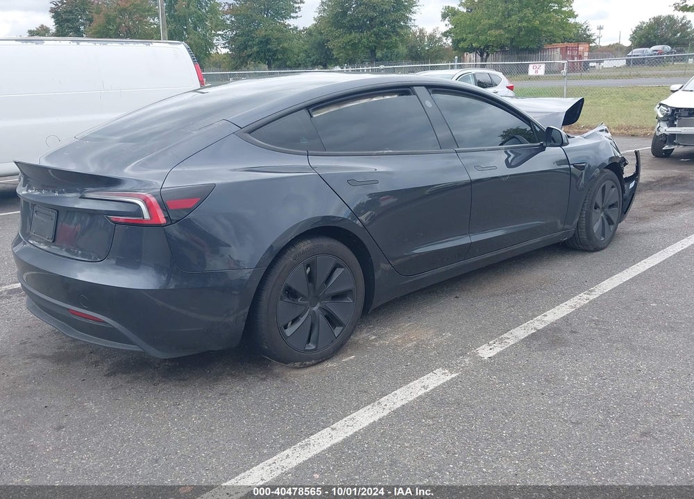 2024 TESLA MODEL 3 REAR-WHEEL DRIVE VIN: 5YJ3E1EA4RF717652