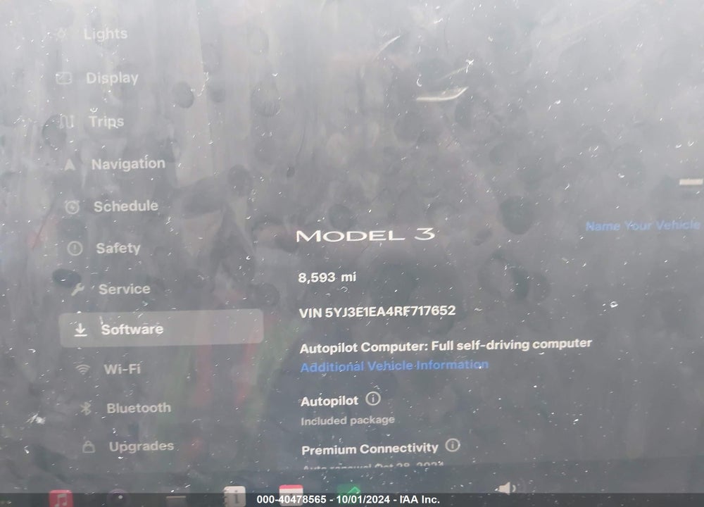 2024 TESLA MODEL 3 REAR-WHEEL DRIVE VIN: 5YJ3E1EA4RF717652