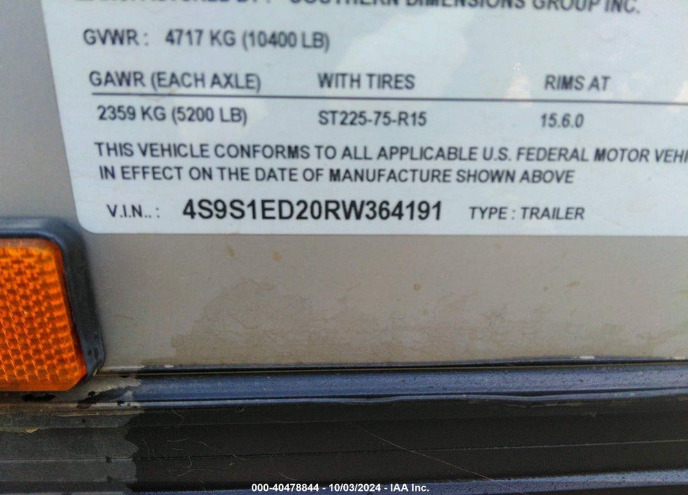 2024 TRAILER --- VIN: 4S9S1ED20RW364191