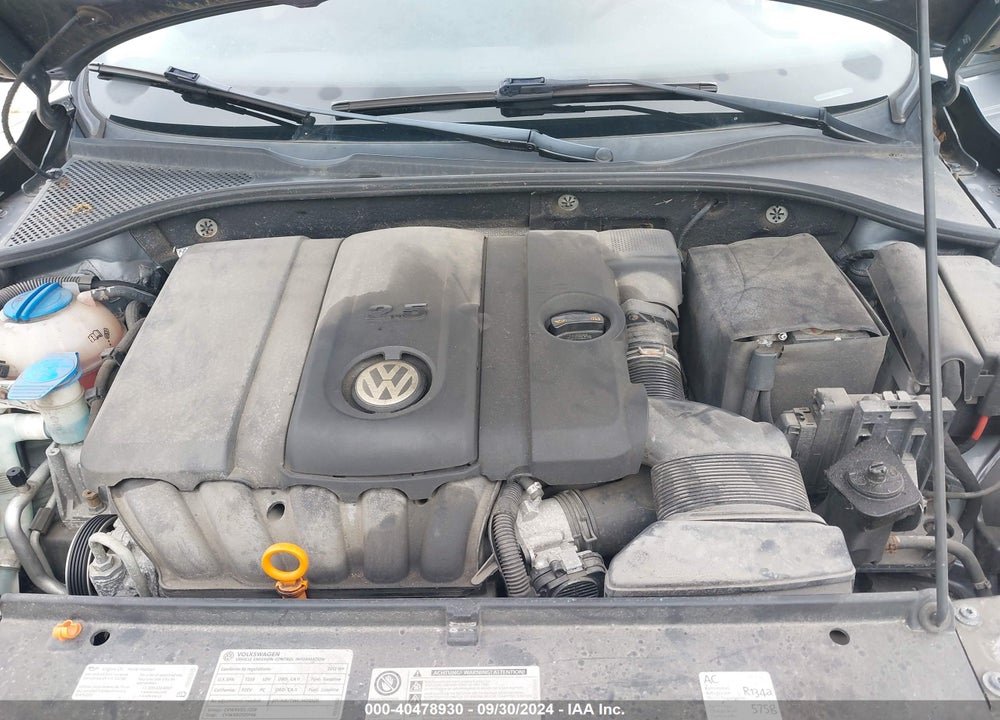 2012 VOLKSWAGEN PASSAT 2.5L S VIN: 1VWAP7A35CC057604